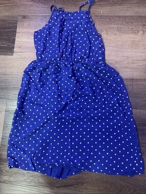 Old Navy Royal Blue Polka Dot Dress